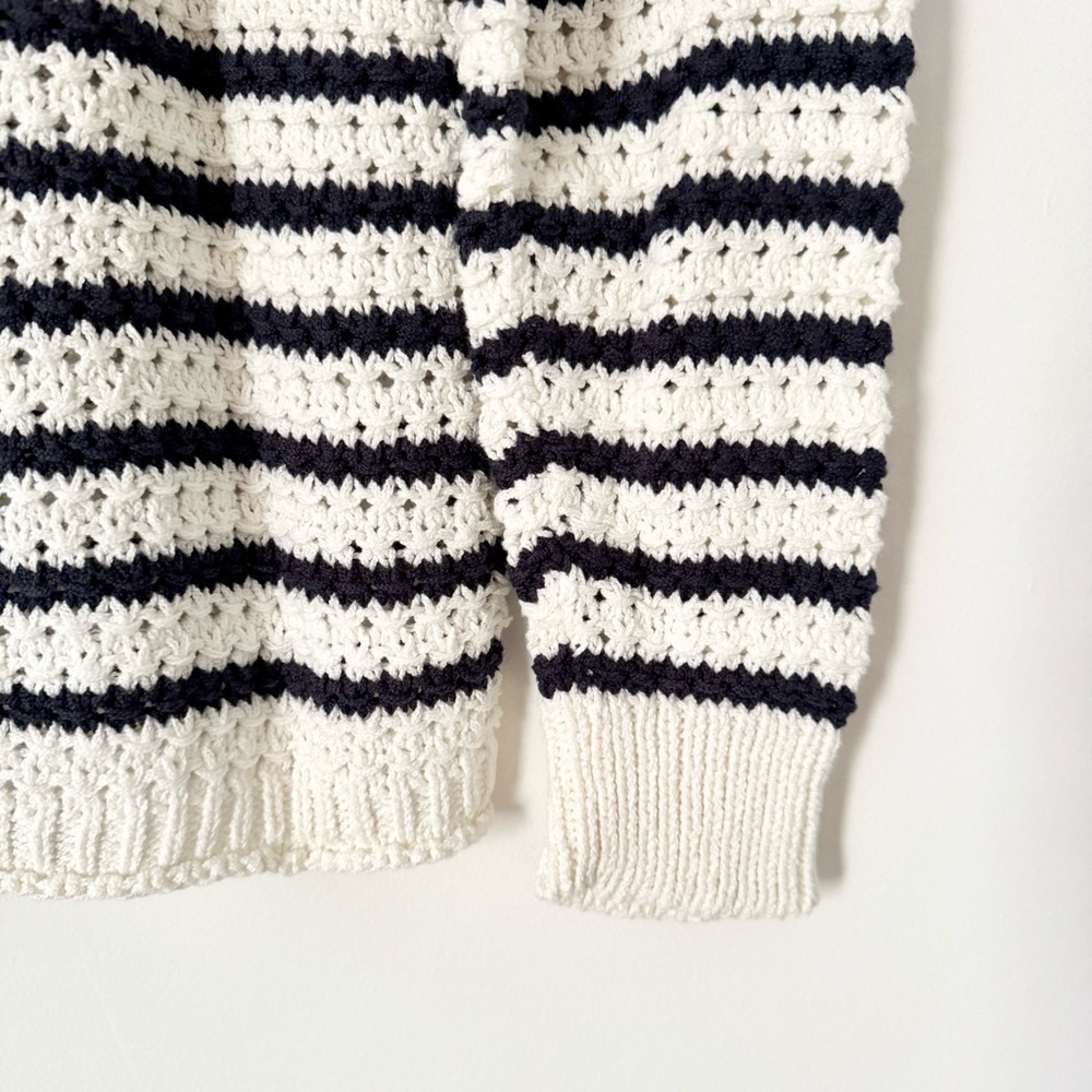 Madewell Austen Open Stitch Striped Pullover Sweater Lighthouse Size S - Picture 10 of 11